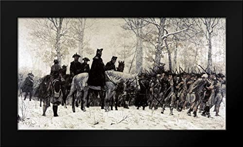 Washington revisando sus tropas en Valley Forge, 1883 Lámina enmarcada por Trego, William T.