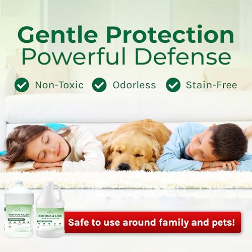 Image of Hygea Natural Bed Bug & Lice Spray and Laundry Gallon Kit Duo | Includes spray, laundry additive, and /or refill. Child, Pet and Eco Friendly Odorless Formula