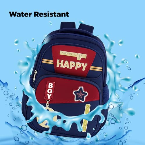 Image of School Bag for Kids Boys & Girls 5-10 Years - Cute Cartoon Dinosaur Backpack Large Capacity Waterproof School Bag with Bottle Pocket Multi-Compartment Lightweight Bag for Nursery & Primary