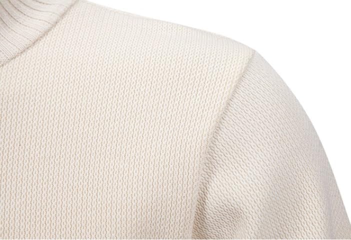 Mens Knit Sweater Cardigan Pullover Fashion Casual Stand Collar Plain Color Vintage Knitted Sweaters