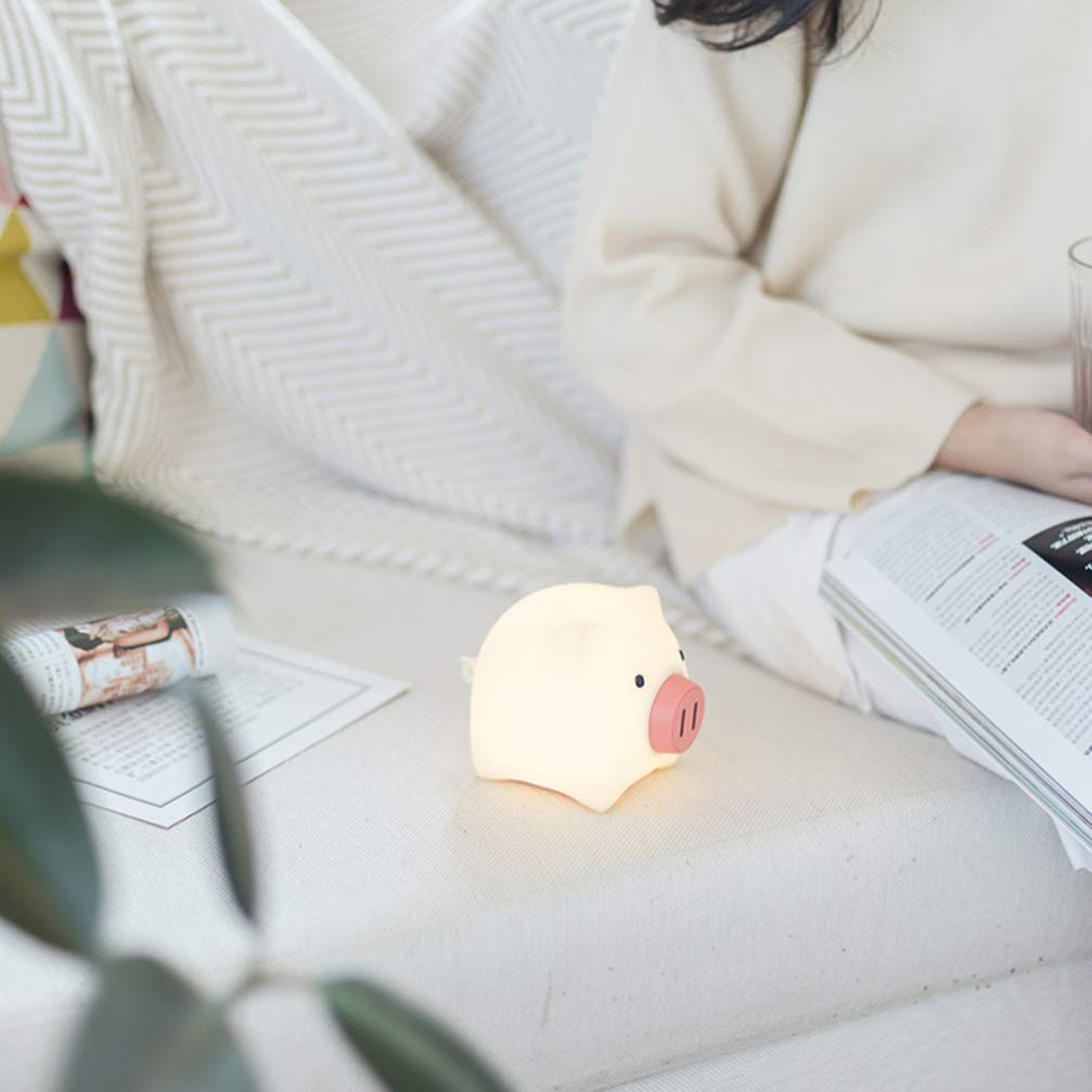 Uonlytech LED Nachtlicht, Silikon Pat Licht, LED Kinderzimmer Lampe für Schlafzimmer Indoor Newborn Baby (1 Stück, warmes Licht)