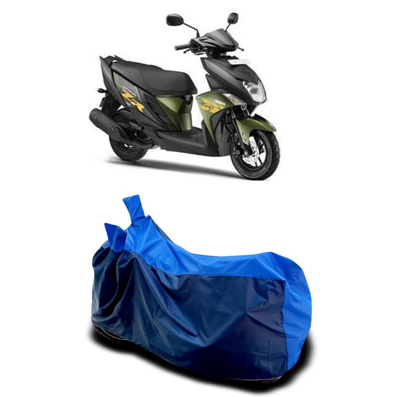 Image of DUFFEL-Two Wheeler Bike Body Cover Compatible for Yamaha Ray Zr Heat Protectio /UV-Rays /Birds Dropping /DustProof /Waterproof All Variants [Nevay Blue]