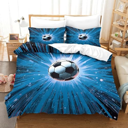Housse de couette football imprimé 3D microfibre de qualité supérieure - 3