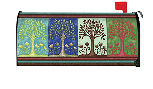 Toland Home Garden Seasons Spring Summer Fall Winter Tree Magnetic Mailbox Cover