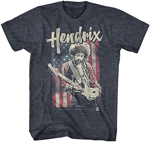 American Classics Jimi Hendrix T Shirt Psychedelic USA Flag Graphic Tee