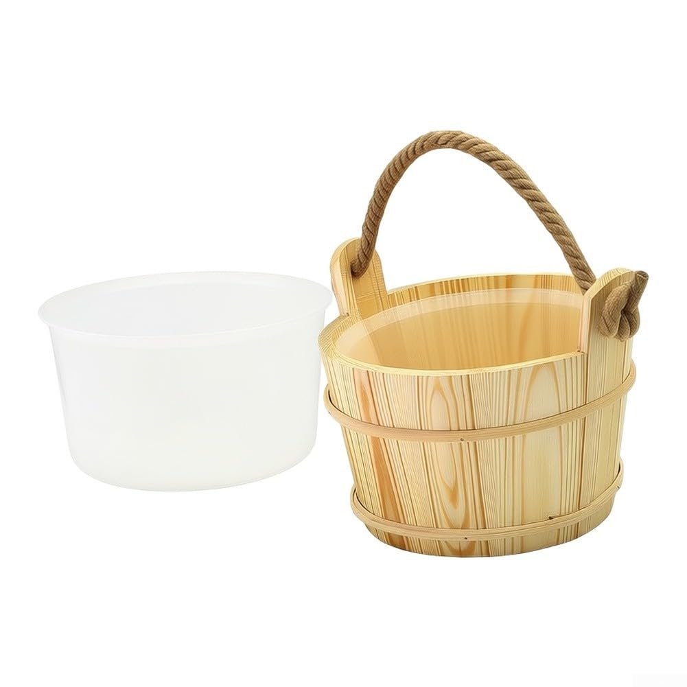 Secchio Sauna Cedro 4L Manici per corda Secchio Sauna Cedro