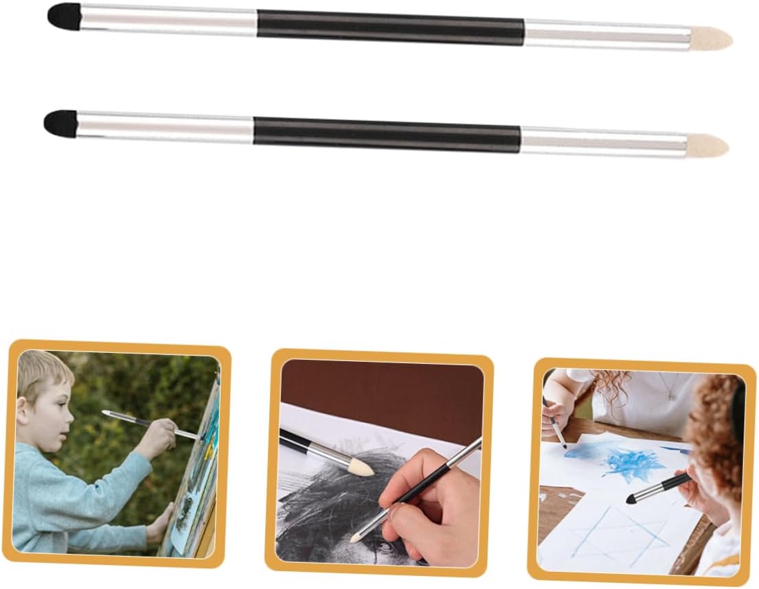 Gadpiparty 2pcs Sketching Eraser and Blending Tools for Drawing Watercolor Highlight Pen Comfortable Grip for Artists and Beginners for and Art Projects