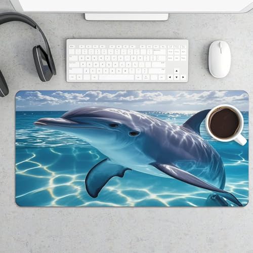 Cool Dolphin Desk Mat Fashion Large Mouse Mat Non-Slip miniatura 5