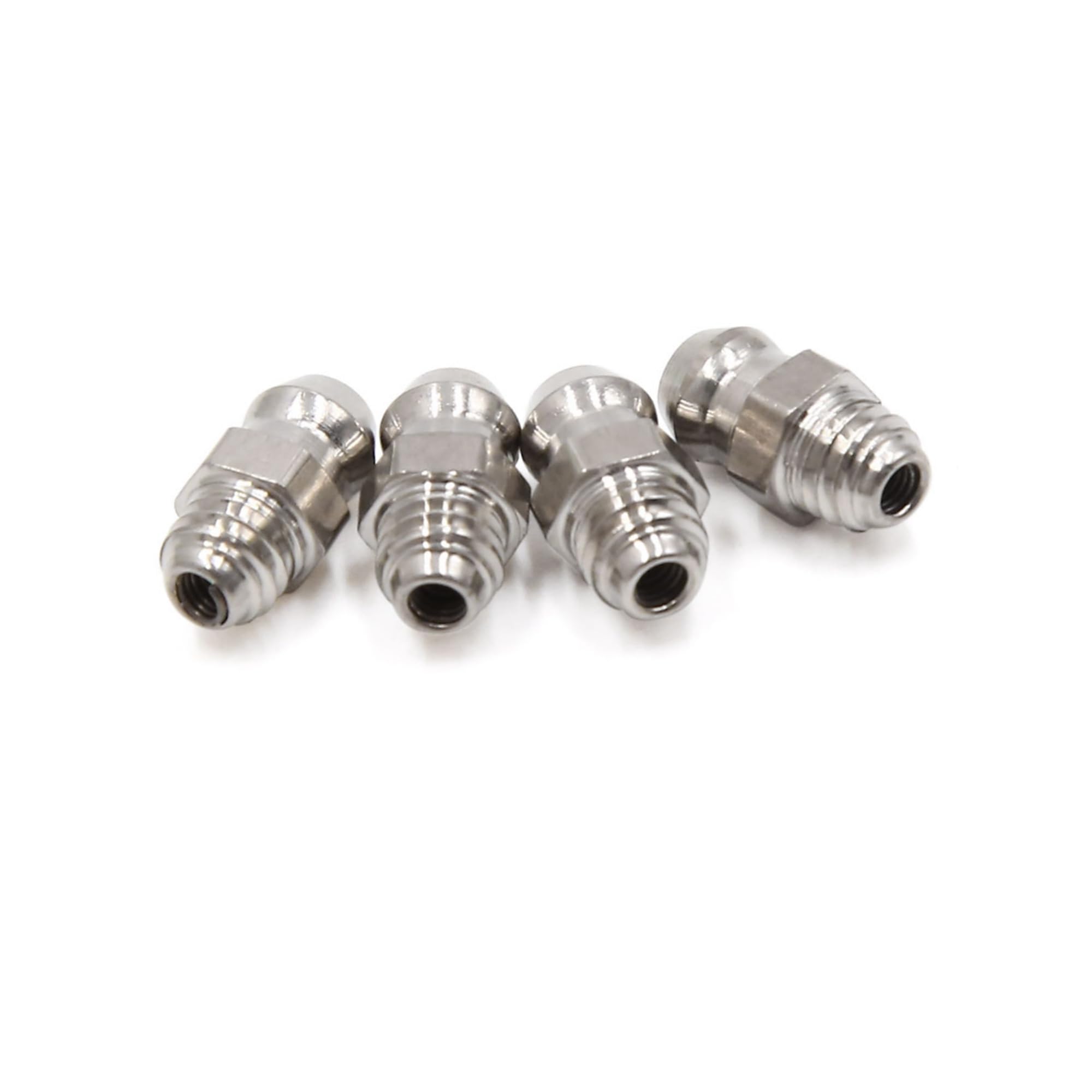 Boquilla de grasa recta M6x1 de acero inoxidable para moto y coche 4 piezas