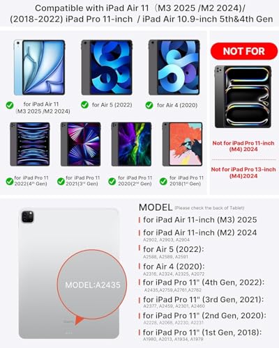 Image of typecase Edge for iPad Air 11 (M4 2026 / M3 2025 / M2 2024), Air 5th /4th & Pro 11 (4th /3rd /2nd /1st), 11-Color Backlit & Touchpad, Magic Floating Keyboard (NOT for 10th /A16 /Pro 11 (M5 /M4) - Rose Gold'26