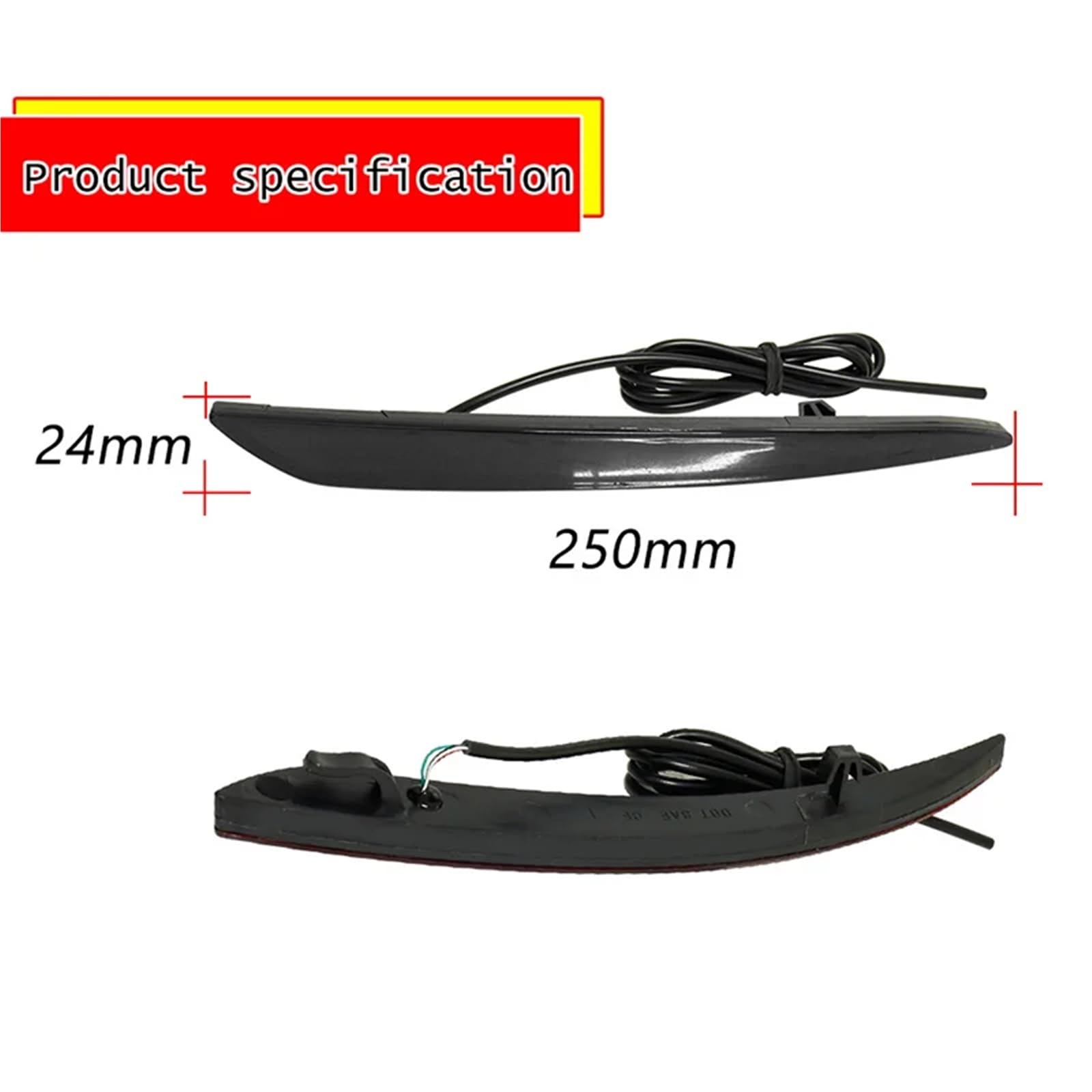 Pasuje do Ford Fusion Mondeo 2013-2018 tylne światło przeciwmgielne, światło tylne/hamowania, dynamiczny włączony kierunkowskaz czerwona dioda LED reflektor tylnego zderzaka(Smoke Lens)