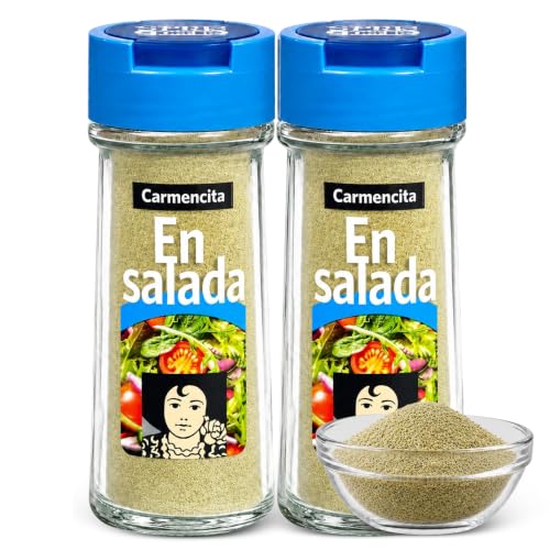 Sazonador Ensalada Carmencita 75 g, sazonador verdura, Ideal para ensalada y verdura, Puede contener trazas de apio y soja, Sin Gluten Contiene 2 unidades de 75 g