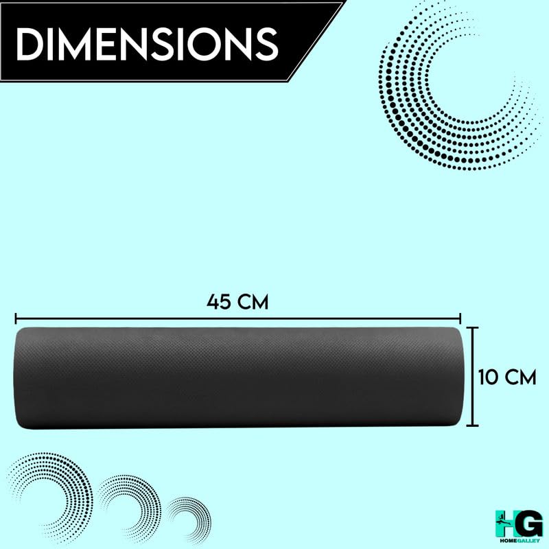 Image of Foam Roller for Exercise and Deep Tissue Massage Roller, Gym Exercise Roller, Workout Foam Roller for Knee Exercise and Pain Relief, Myofascial Release Roller for Back pain - 45 Cm Black