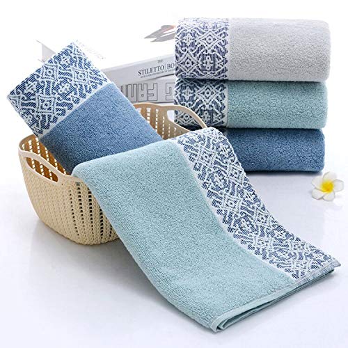 2 Pack Cotton Hand Towels,100% Cotton Face Towels, Durable Highly Absorbent Soft Washcloth Towel For Premium Luxury Spa Hotel Bathroom, Camping, Gym （14 X 30 Inch (Maoj-Classical Gray) #TOP5