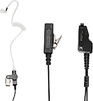 Vista 2 de Auriculares con micrófono PTT compatibles con Kenwood NX-200 NX-210 NX-300 NX-3300 TK-280 TK-290 NX5200 NX-5300-K2 P25 Walkie Talkie Radio