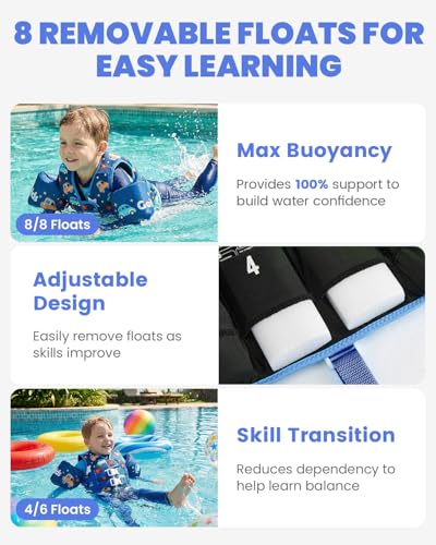 Image of Gogokids Puddle Float Jumper 33-66 Pounds, Toddler Swim Vest Kids Floaties