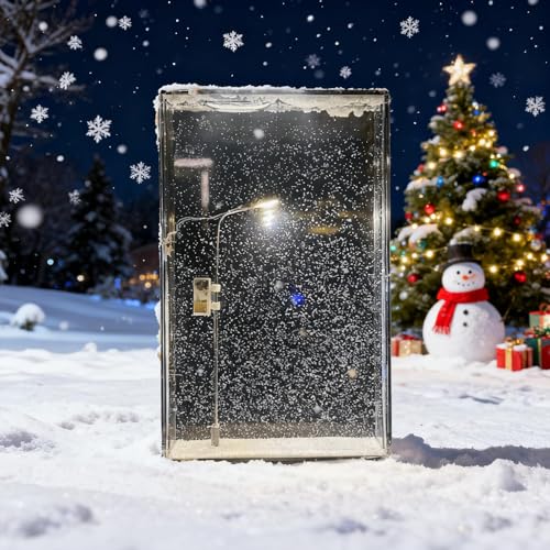 Lámpara navideña iluminada con efecto de noche nevada y piezas DIY, pack de 2 2
