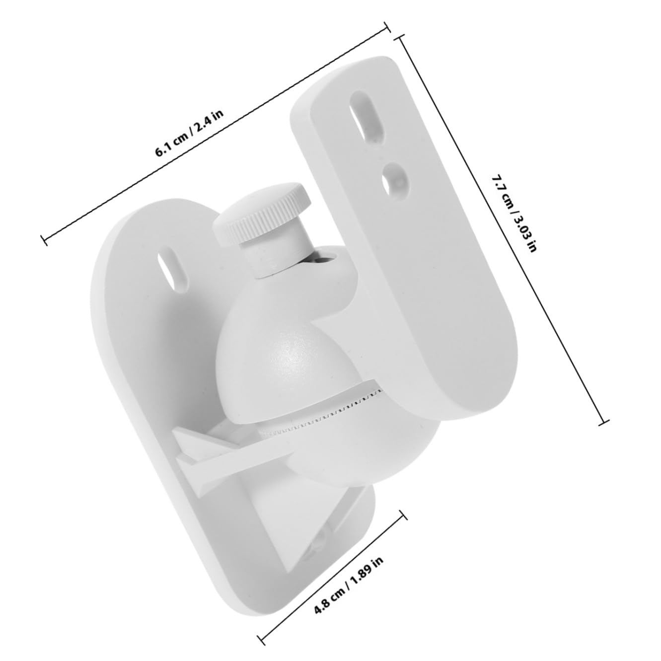 Support Mural Fixation Murale pour Haut-parleurs Satellite en ABS Blanc Optimise l'espace 4 Pièces pour Enceintes Audio pour Usage Domestique