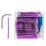 1000 Purple Clear Dental Saliva Ejectors Disposable Suction Tips (10 Bags of 100)