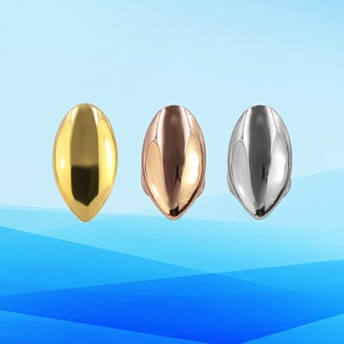 Miniatura 8 de EXCEART 3 unids tapa de dientes individuales Hip Hop dientes llanos Brace Grills Brace oro oro rosa diente vampiro colmillo tapa de chapa para