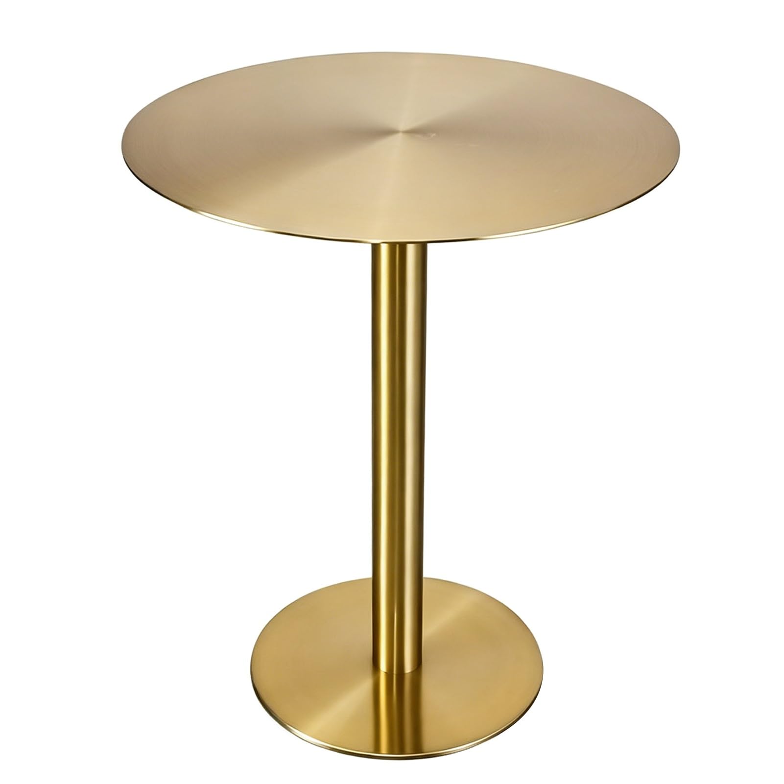 Table d'appoint de canapé en acier rondelle dorée bistrot maison
