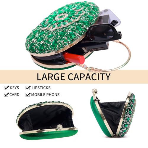Image of Sparkly Women's Evening Clutch Purses Rhinestone Bag Luxury Handbags For Weddings Formal Prom Party