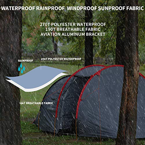 Wolf Walker Motorcycle Tent For Camping 2-3 Person Waterproof Instant Tents With Integrated Motorcycle Port For Outdoor Hiking, Backpacking, Picnic Fast Pitch #TOP1