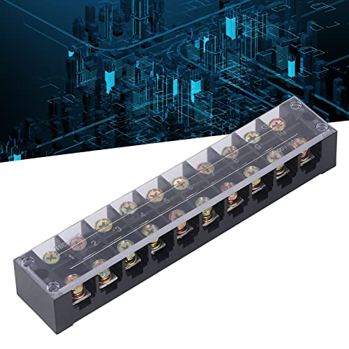 Cable Clamp, Cable Clamp Heavy Duty M6 Screws For Easy Wiring 60A 600V For Lighting (10 Position (6010)) #TOP2