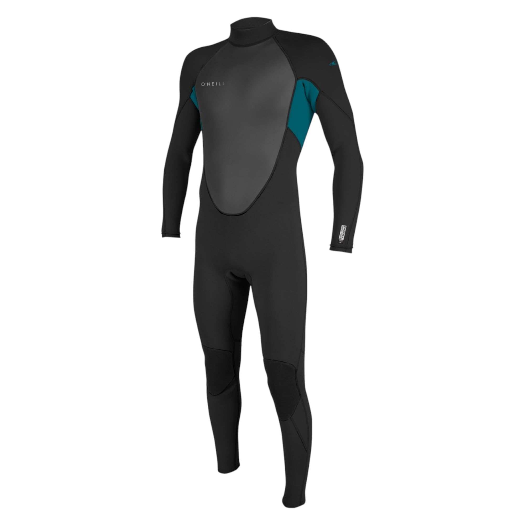 O'Neill Reactor-2 Combinaison intégrale en néoprène pour homme avec fermeture éclair arrière 3/2 mm (Black/Tide Pool, L)