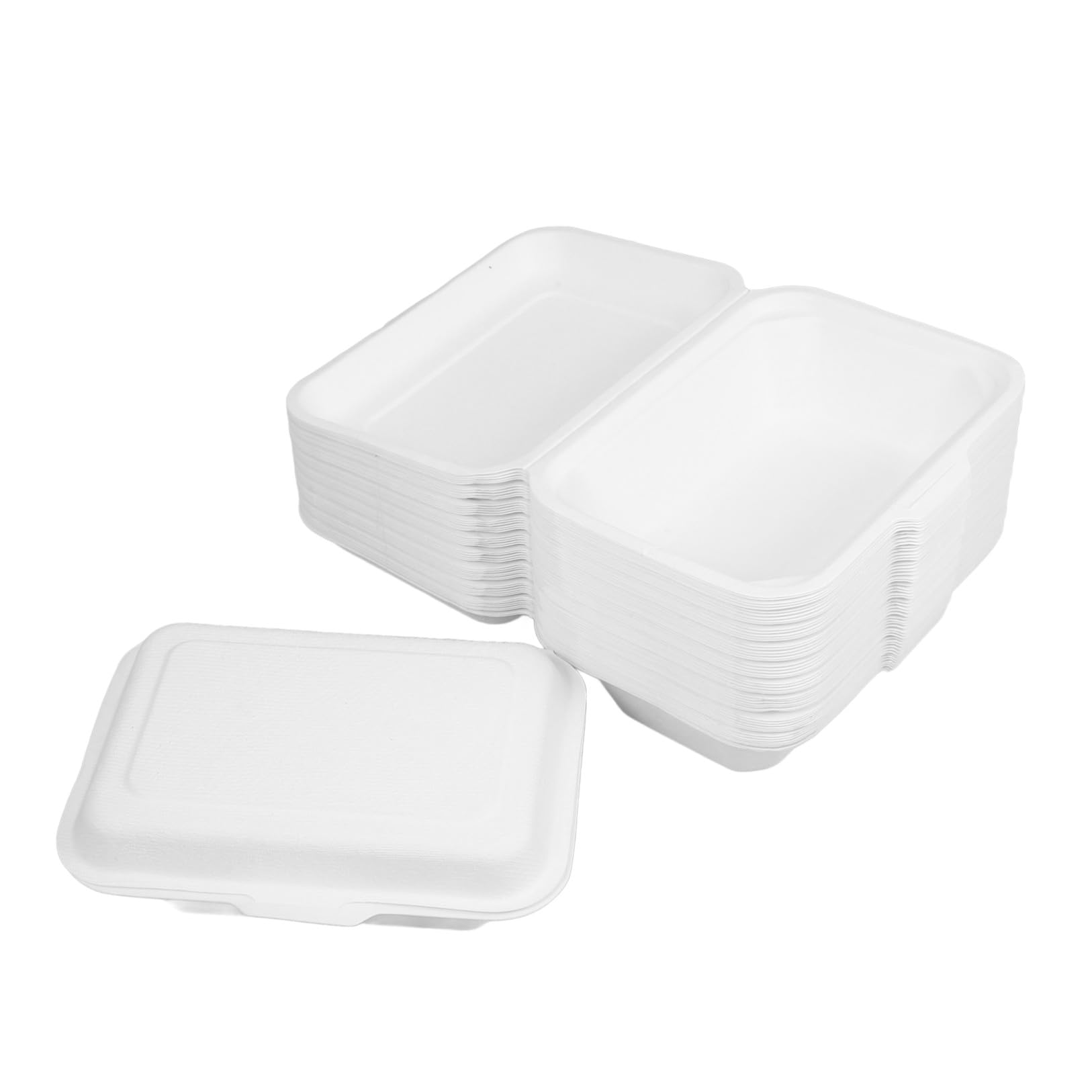 PRETYZOOM Scatola Alimentare Monouso 600ml in Carta Bianca 50 Pezzi