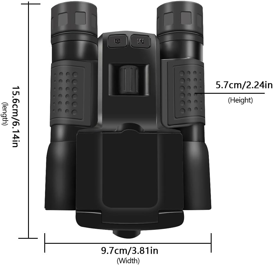 YIWENG デジタルカメラ双眼鏡、2.4インチLCDディスプレイデジタル双眼鏡、カメラ付き、バードウォッチング用8倍デジタルズーム望遠鏡