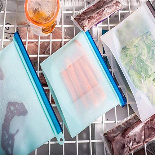 Sacos de armazenamento de alimentos 100% silicone reutilizáveis – herméticos e à prova de vazamento