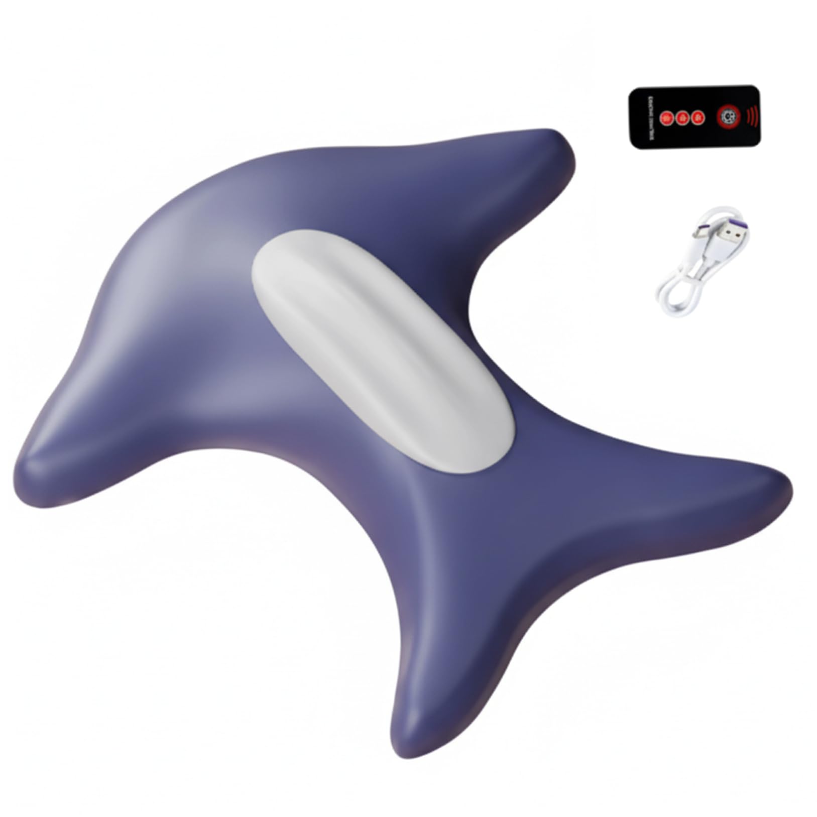 Entraîneur Portable du Plancher pelvien pour Hommes, Appareil d'exercice Kegel avec télécommande, Appareil Ergonomique de renforcement du Plancher pelvien Bleu Marine pour Un Usage Domestique