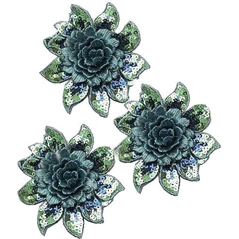 FEEPOP 3D Flower Sequin Patch Cover