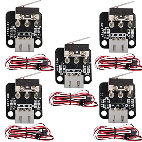 CHENBO 5pcs 3Pin End Stop Limit Switch with Cables,3D Printer Limit Switchs,Mechanical Endstop Switch Module for CR 10 Ender3