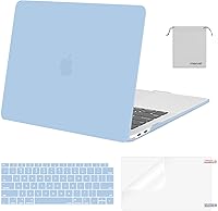 Vista 30 de MOSISO - Funda rígida y de plástico compatible con MacBook Air de 13 pulgadas versión 2022, 2021-2018, A2337 M1 A2179 A1932; con cubierta