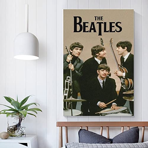 LORGL Poster mural décoratif sur toile The Beatles – Pour chambre à coucher – 40 x 60 cm - Les Beatles, Paul McCartney, John Lennon, RIngo Starr, George Harrison LORGL Poster mural décoratif sur toile The Beatles - Pour chambre à coucher - 40 x 60 cm – Image 6