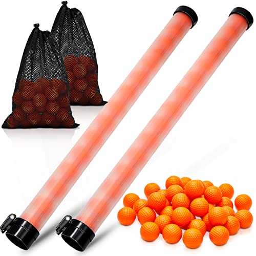 46 Pcs Golf Ball Retriever And Practice Golf Balls With Storage Bags, Plastic Clear Golf Ball Retriever Portable Golf Ball Picker With Ball Release Limited Flight Training Ball For Indoor Outdoor #TOP29