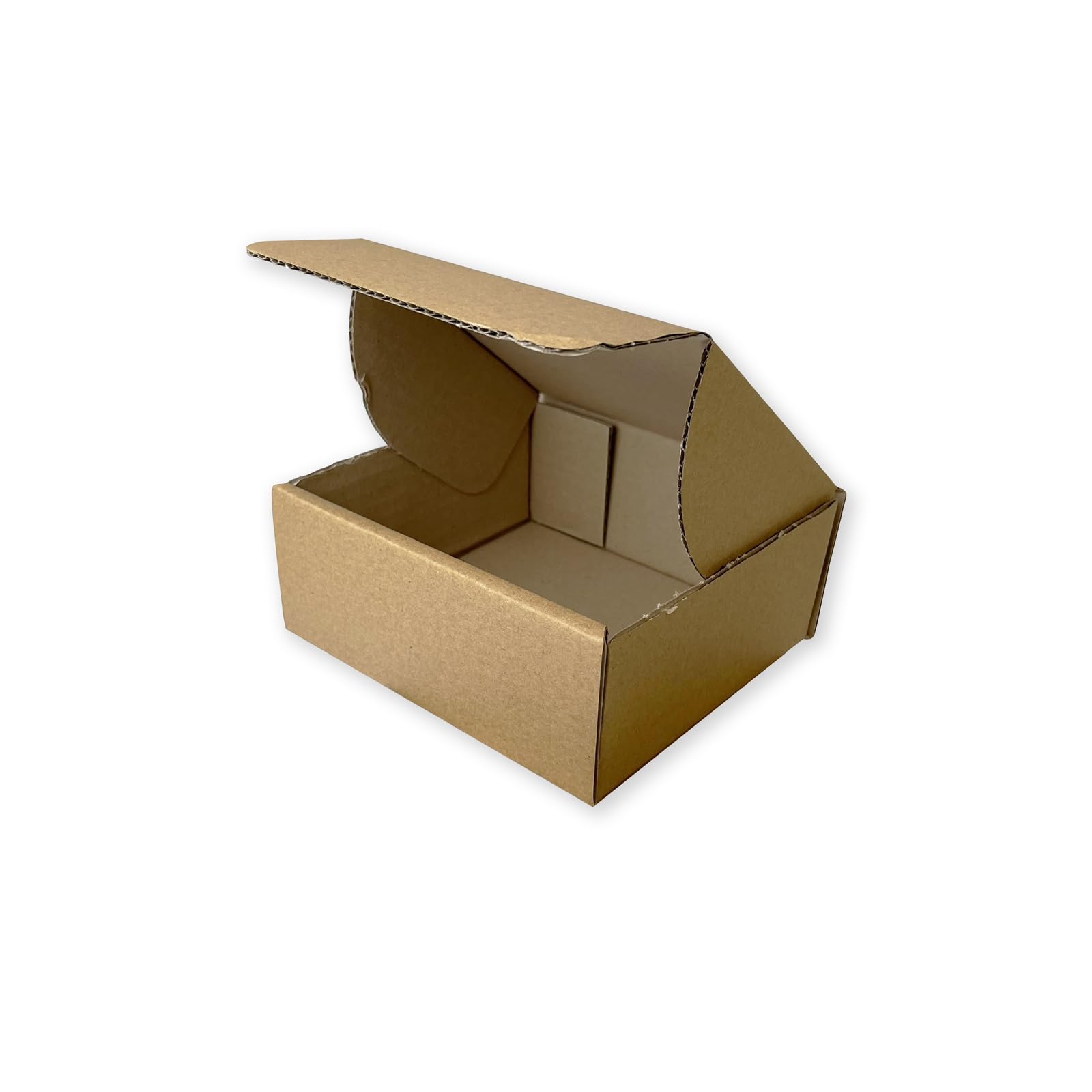 Imballaggi Point - Scatola Fustellata 20 x 10 x 10 cm Cartone Avana Resistente – Per Spedizioni Ecommerce, Documenti, Negozi e Piccoli Oggetti da Consegnare a mano - Set da 200 Pezzi