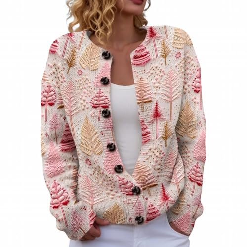 Damen-Weihnachtstrickjacke