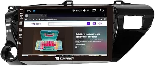 Miniatura 42 de Kunfine Navegación Android para coche, radio GPS estéreo, pantalla de cámara inversa de 10 pulgadas, pantalla táctil IPS Headunit Tablet Pad Media