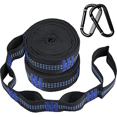 Hammock Straps - Camping Hammock Tree Straps Set, 20 ft Long Combined, 30+2 Loops, 2000 LBS Heavy Duty Straps for Hammock Suspension System Kit Cover