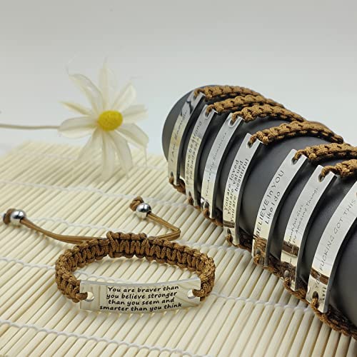 A Beautiful Girl You Can Do Amazing Things Cuff Bracelet Bangle Recovery Mental Health Awareness Fearless Motivational Engraving Handmade Braided Rope Wrist For Men Women Friendship Bracelet… #TOP3