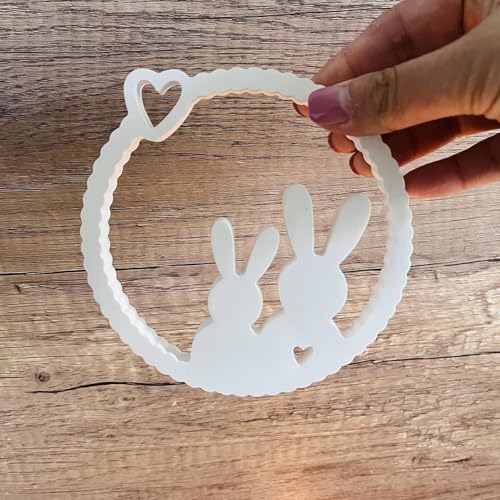Moule d'ornement de couronne de lapin, moule de coulée pendentif lapin – vue 4