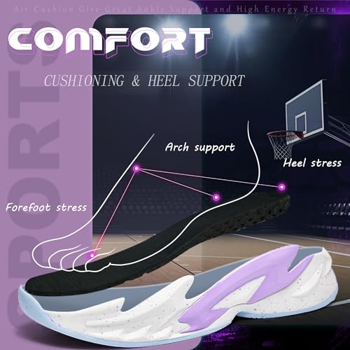 Men's Basketball Shoes Breathable Anti Slip Fashionable Graffiti Training Shoes Outdoor Shoes3