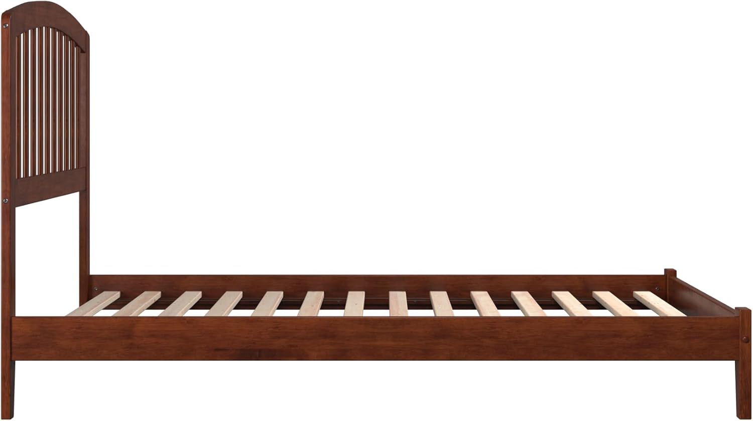 AFI, Richmond Full Solid Wood Low Profile Platform Bed, Walnut