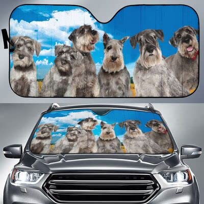 Pare-soleil voiture pliable Schnauzer L pour pare-brise auto