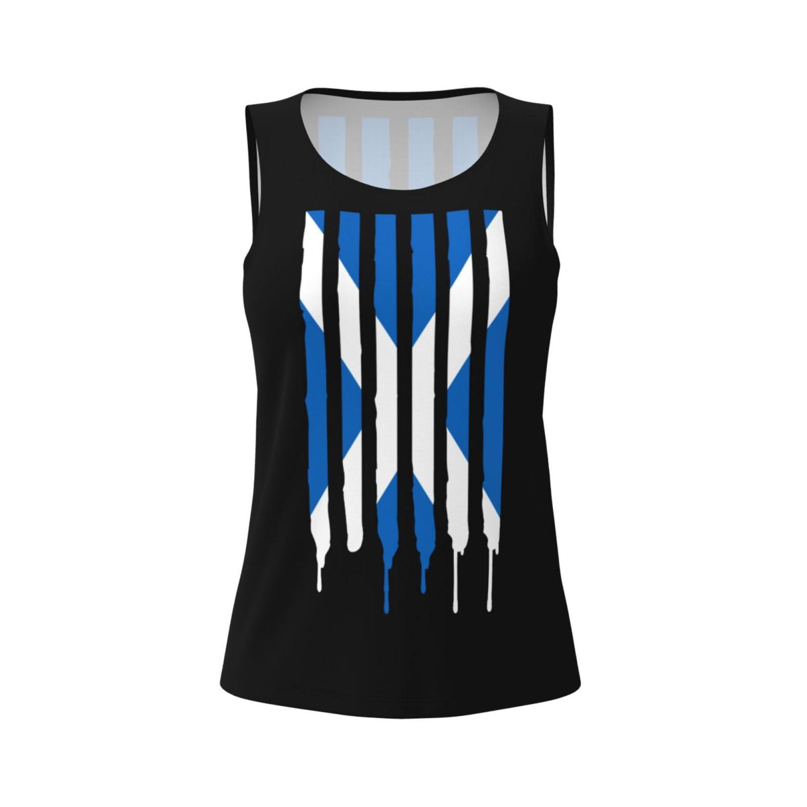 peiyeety Scotland Scottish Striped Flag Women's Workout Tank Tops Athletic Sports Tank Top Breathable Sleeveless Shirt Soft Camisole
