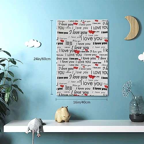 Impression sur toile romantique pour chambre à coucher au design moderne