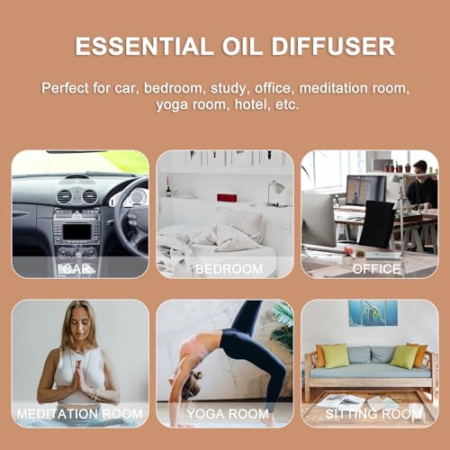 Difusor aromático eléctrico de madera con diseño natural miniatura 7